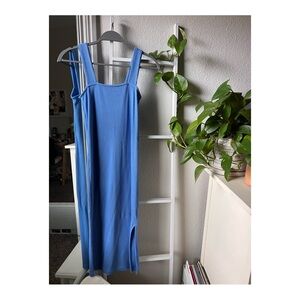 Old Navy Beautiful Blue Rib-Knit Midi Dress